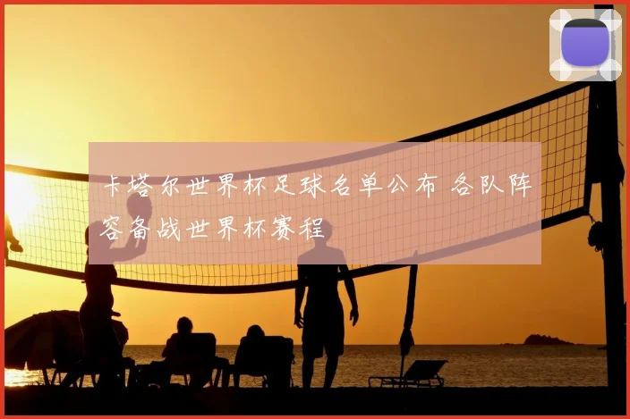 卡塔尔世界杯足球名单公布 各队阵容备战世界杯赛程
